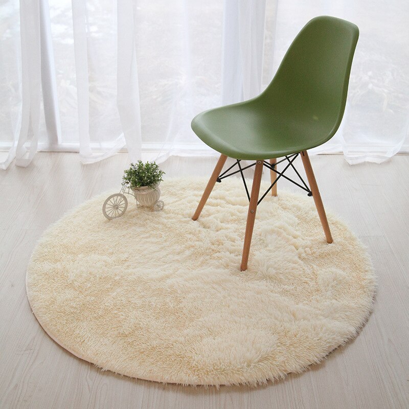 Shaggy Round Organic Rug