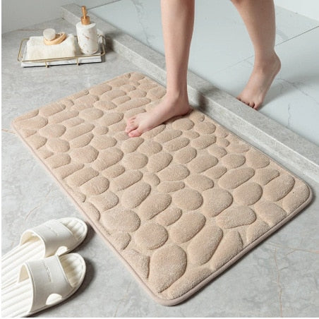 Cobblestone Embossed Bath Mat