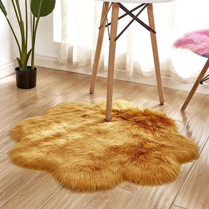 Faux Fur Flower Rug