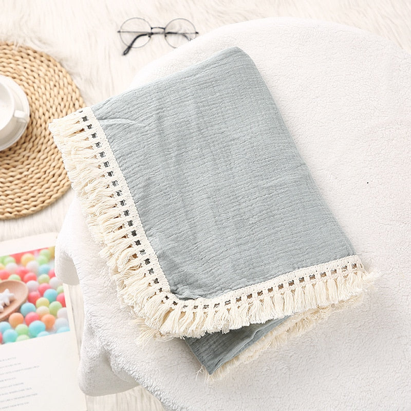 Dreamy Tasslled Throw Blanket