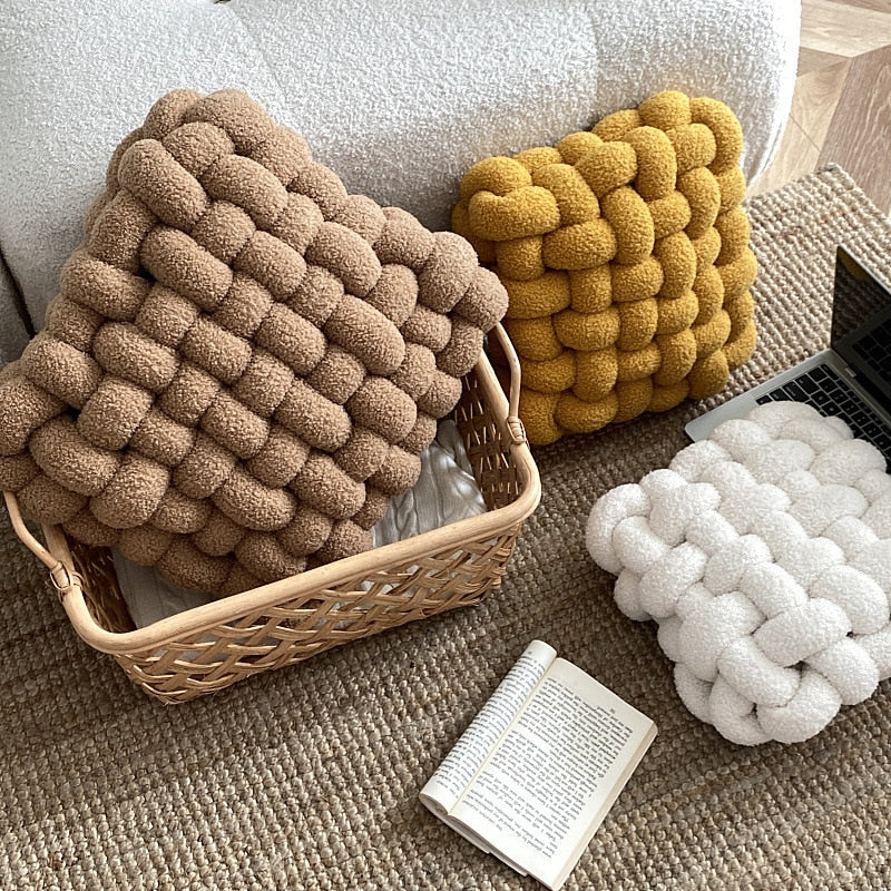 Woven Knot Throw Cushion