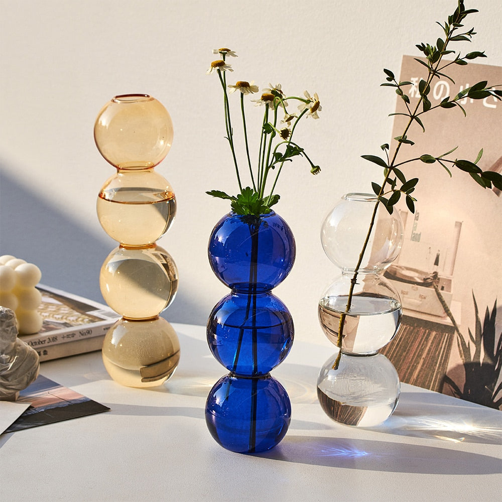 Eclectic Bubble Glass Vases