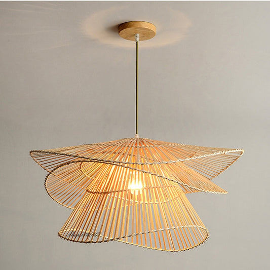 Layered Woven Pendant Light