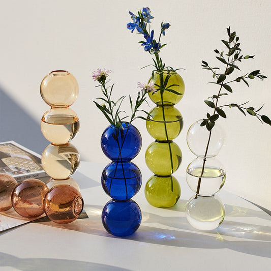 Eclectic Bubble Glass Vases