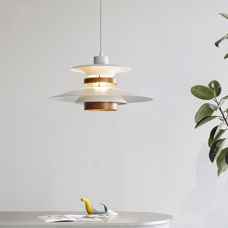 Steel & Wood Pendant Light