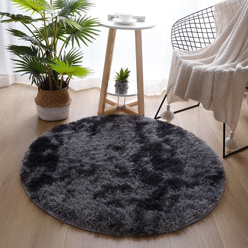 Shaggy Round Organic Rug