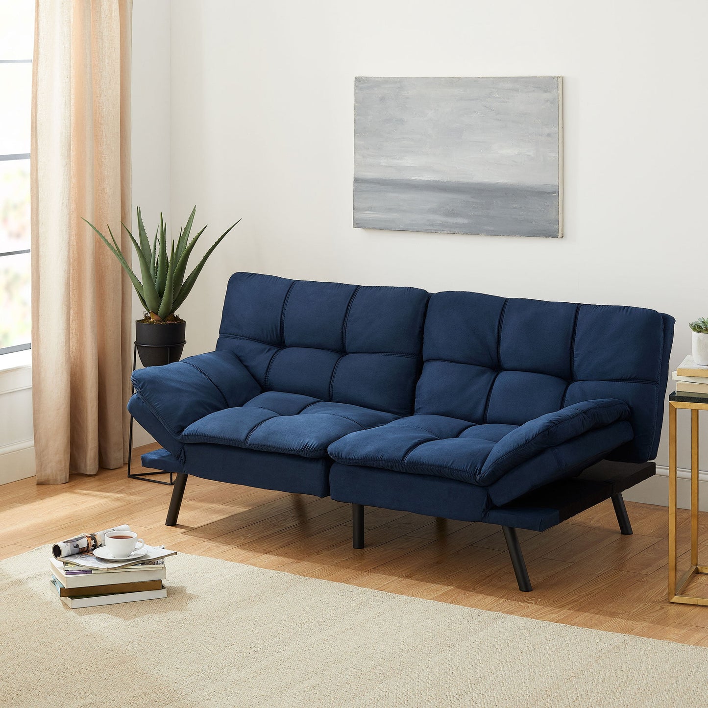 Cosy Faux Suede Futon