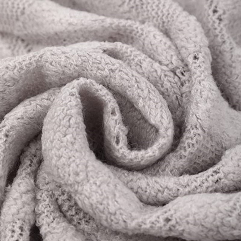 Textured Yarn Throw Blanket