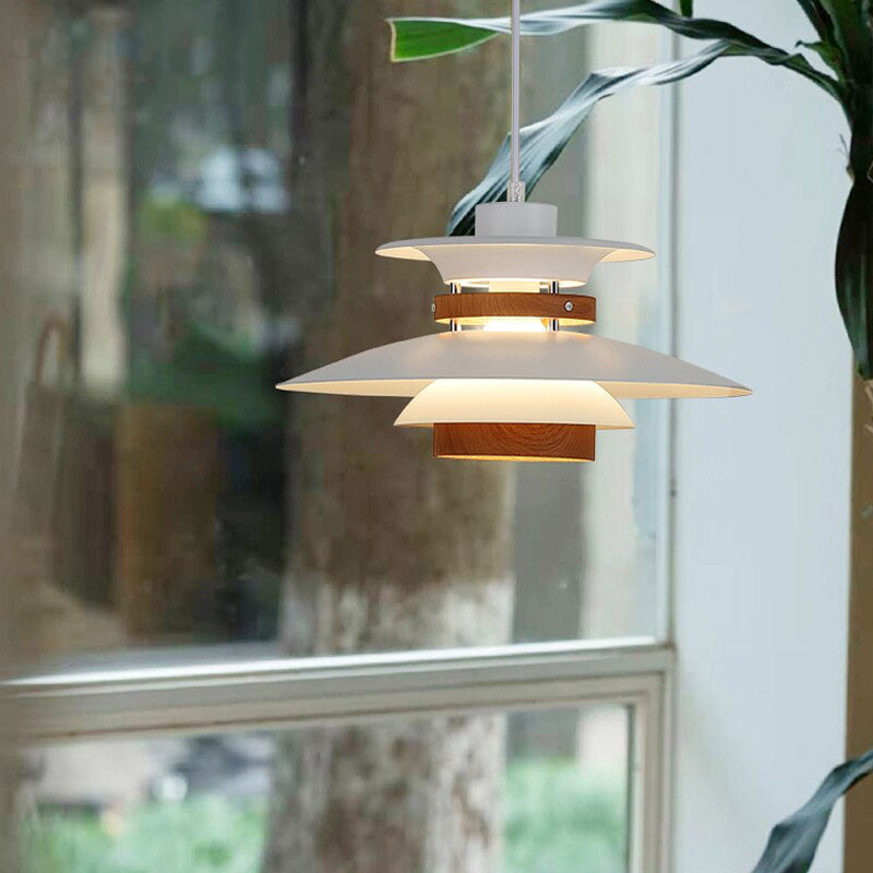 Steel & Wood Pendant Light