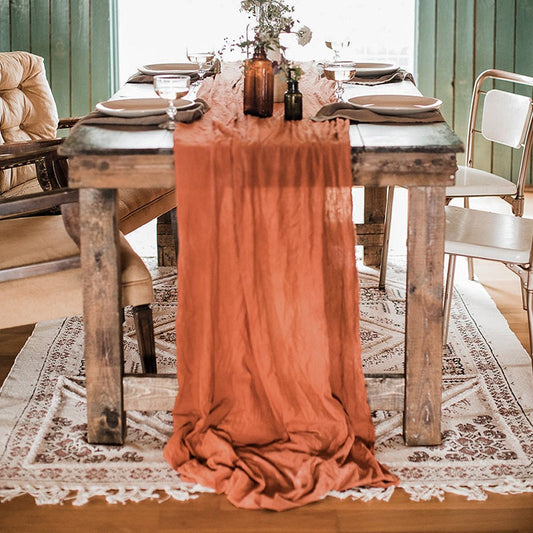 Flowing Cotton Table Runner