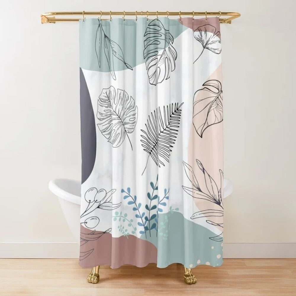 Abstract Patterned Shower Curtain