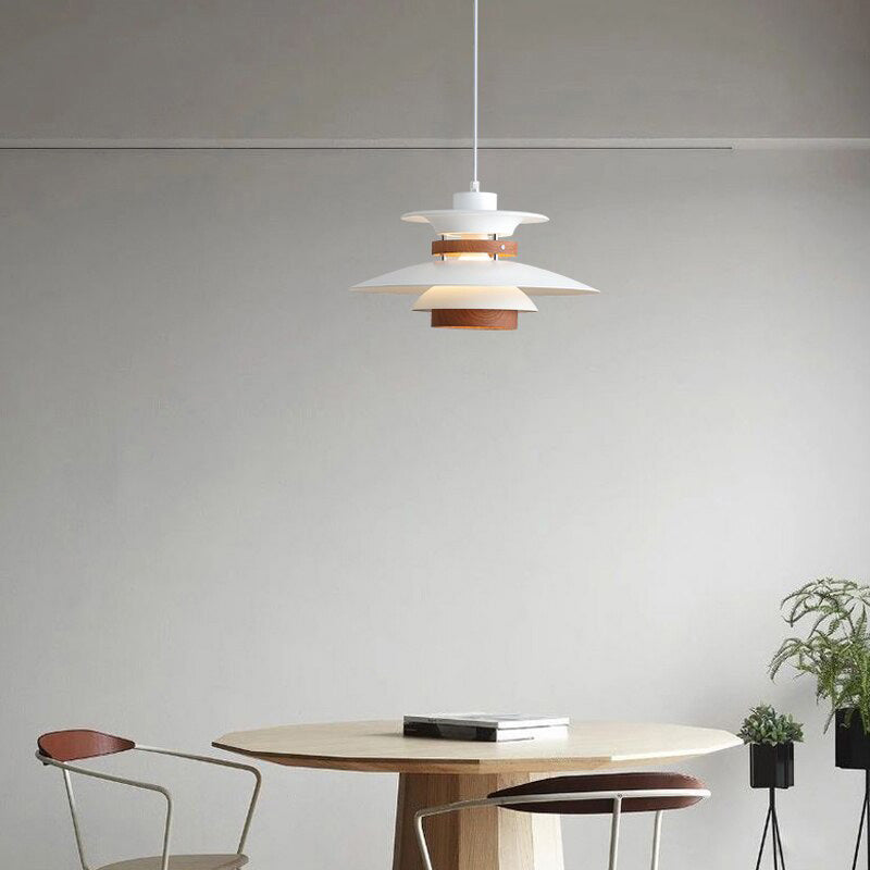 Steel & Wood Pendant Light