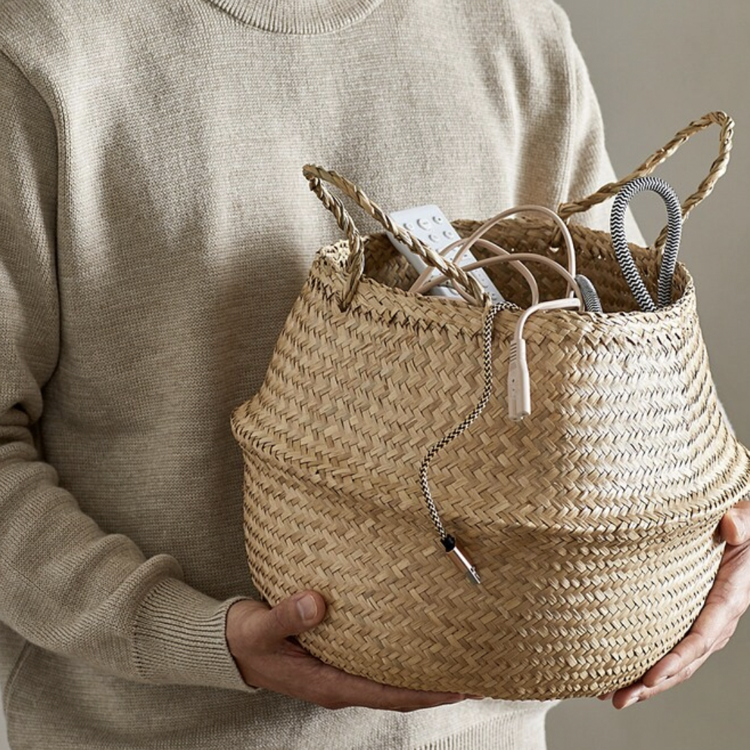 Woven Seagrass Storage Basket