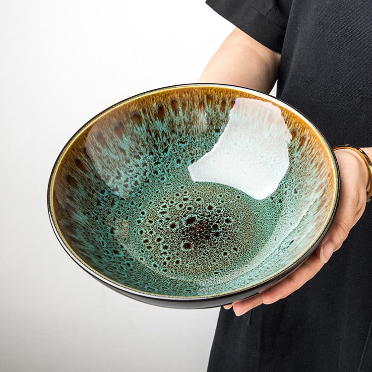 Reactive Glaze Serving Bowl