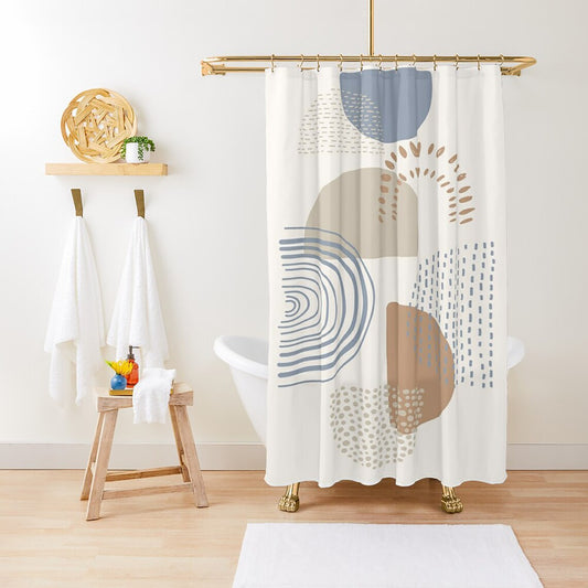 Abstract Patterned Shower Curtain