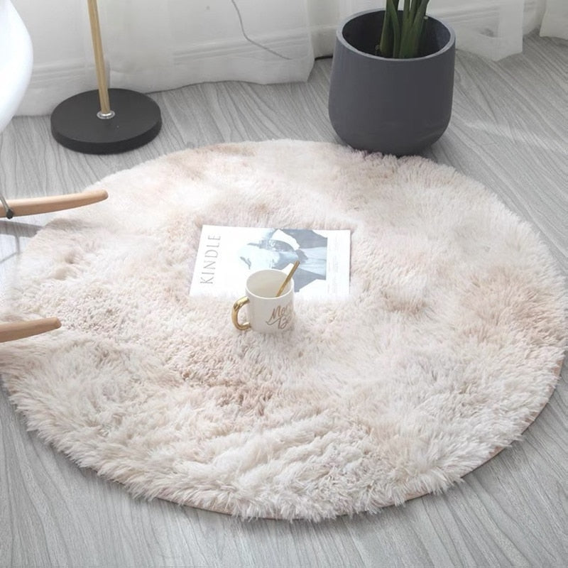 Shaggy Round Organic Rug