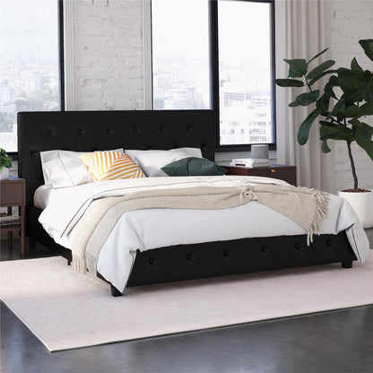 Dakota Leather Upholstered Bed