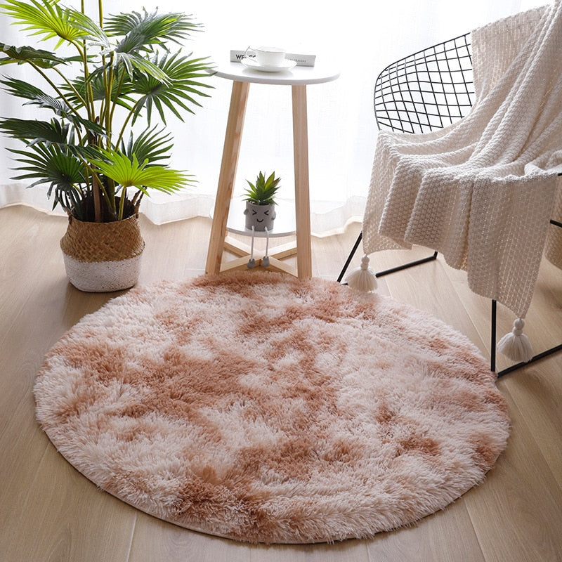 Shaggy Round Organic Rug