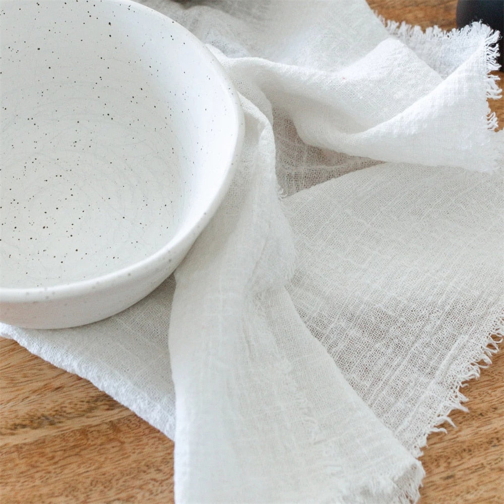 Frayed Linen Napkin Set