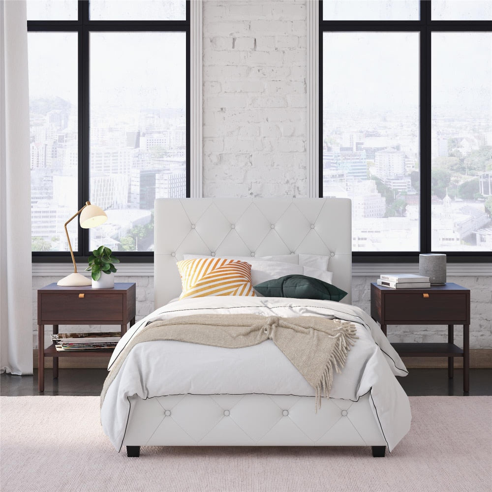 Dakota Leather Upholstered Bed