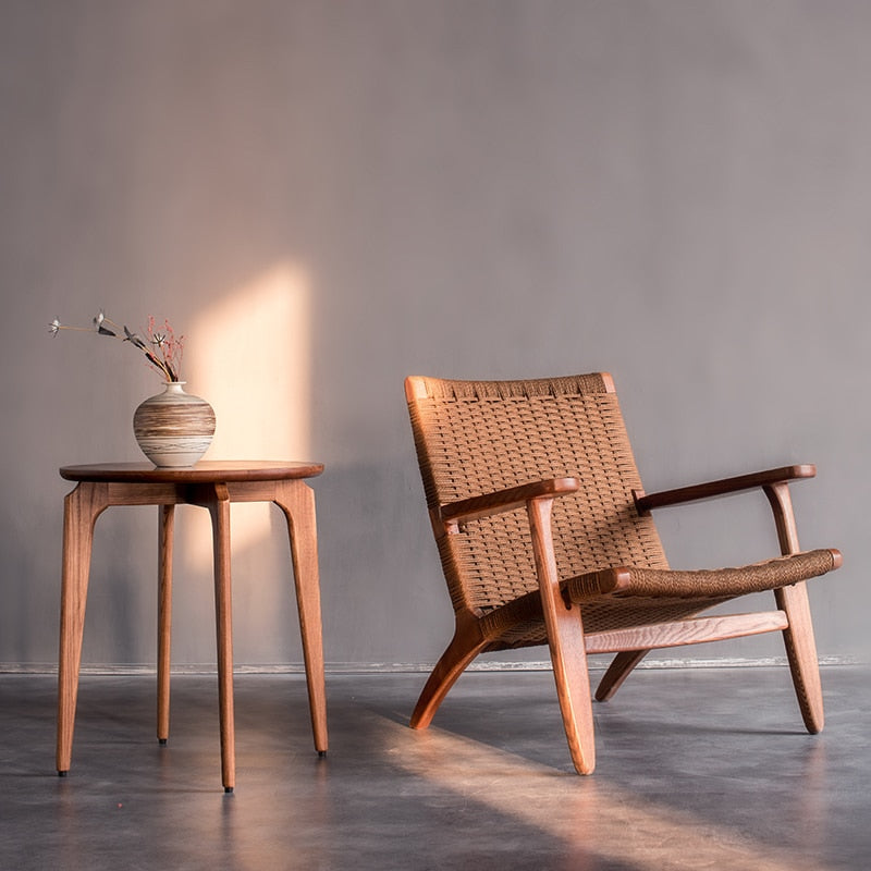 Walnut Rope Lounge Chair