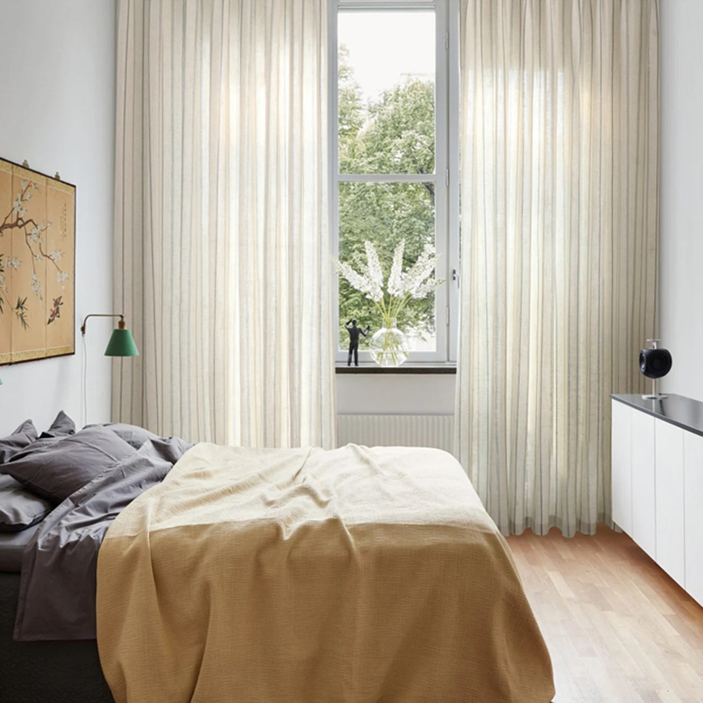 Mini-Stripe Hemp Curtains