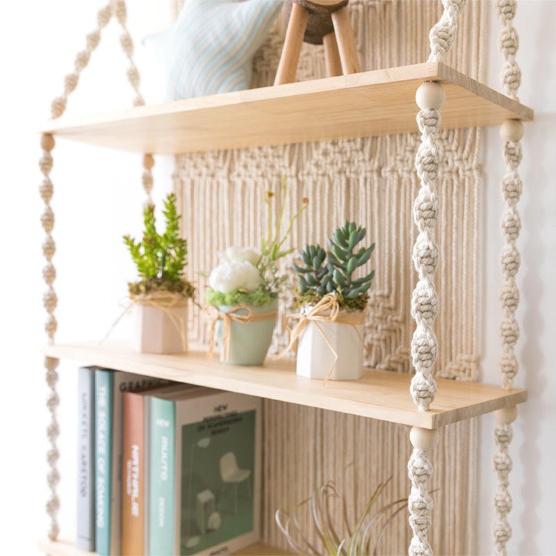 macrame hanging shelf australia